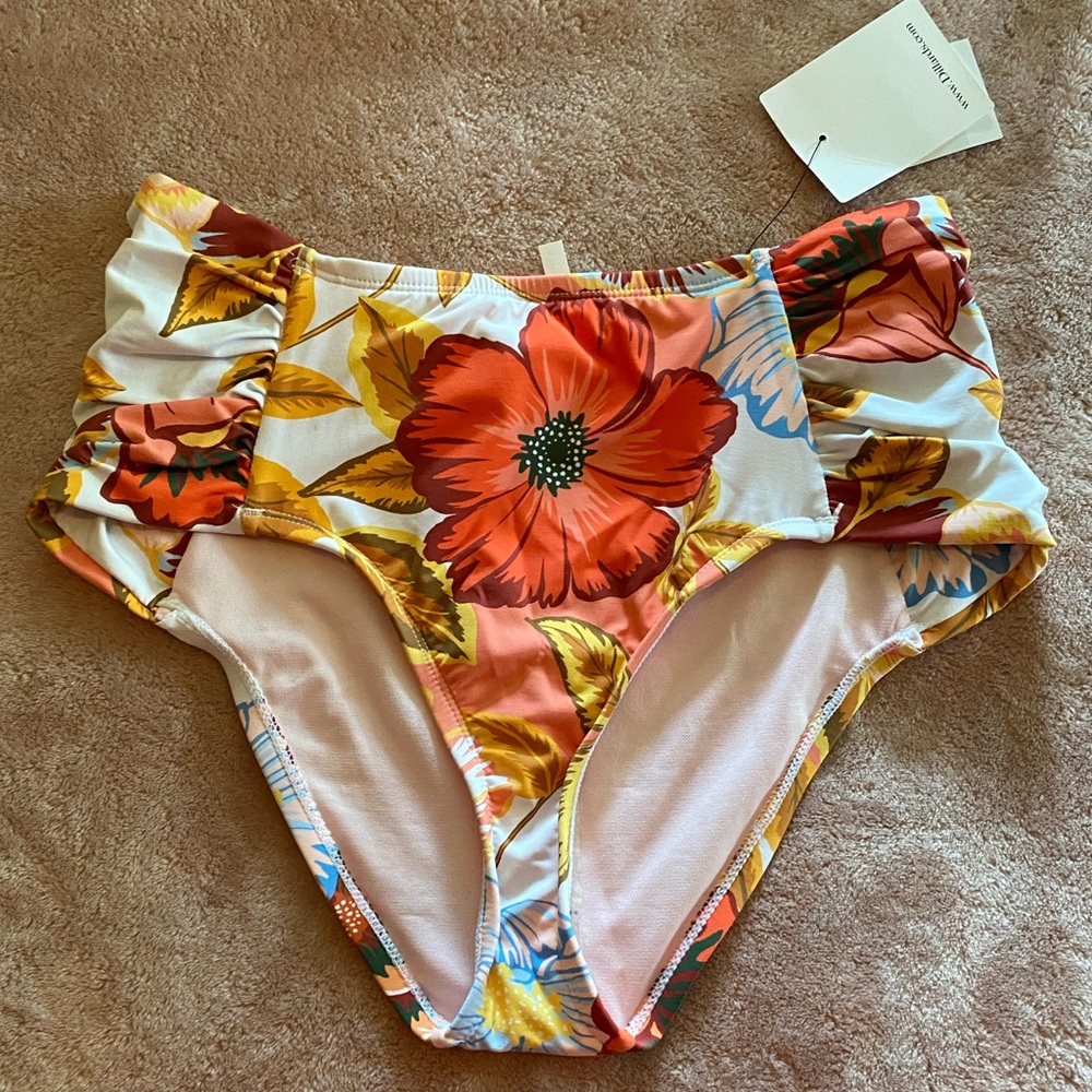 NWT Gibson Latimer Floral Bikini Swimwear Bottom Only